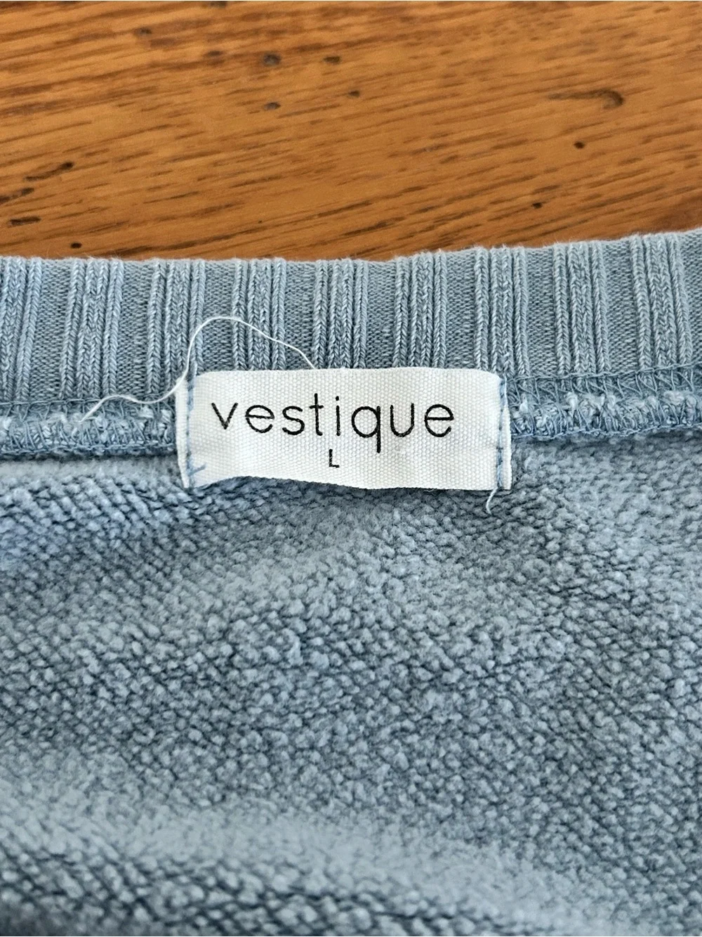 Vestique Oversize Cropped Sweatshirt Blue Size L